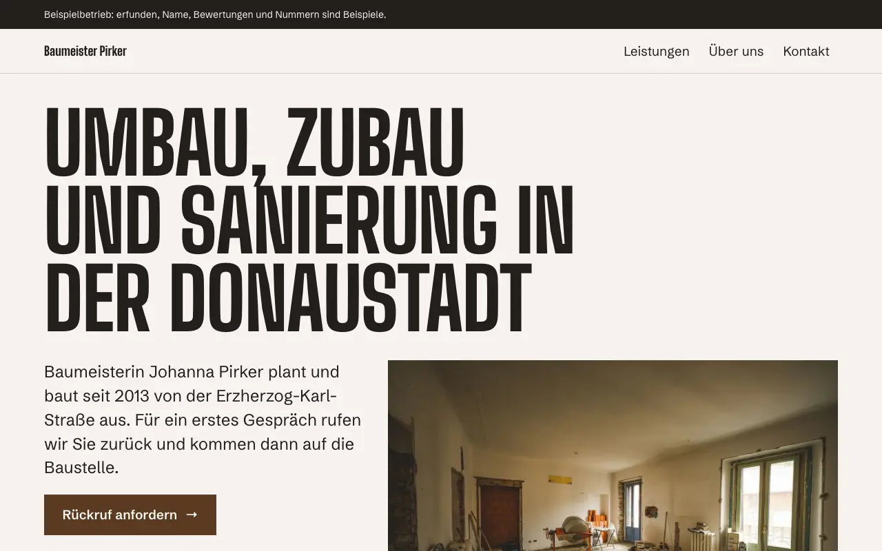 Exemplu: Baumeister Pirker