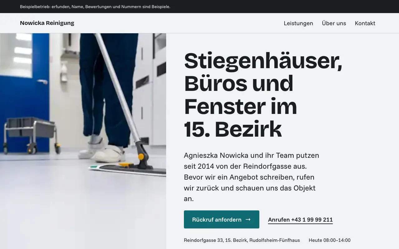 Exemplu: Nowicka Reinigung