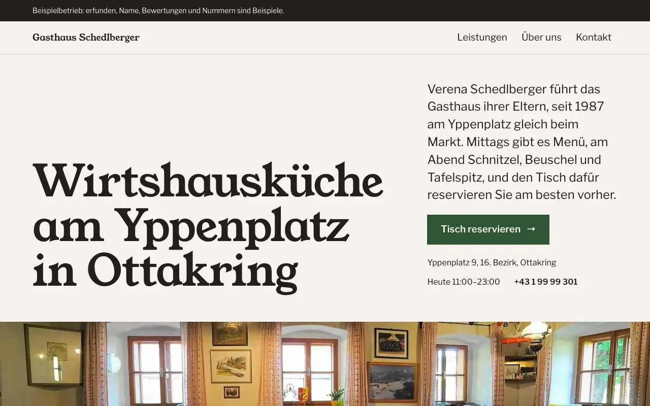 Exemplu: Gasthaus Schedlberger