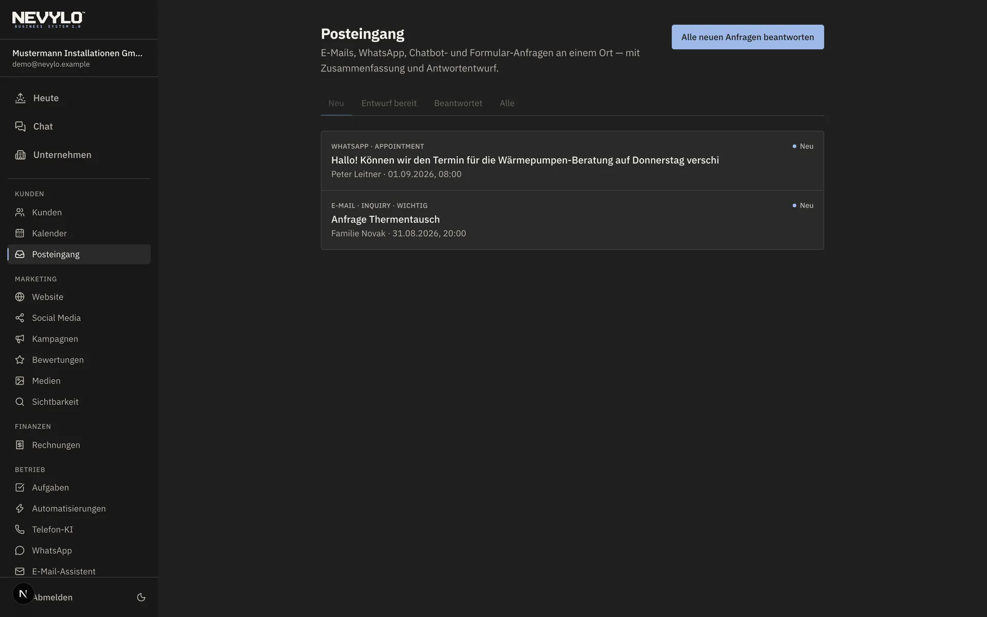 Posteingang & Sekretariat